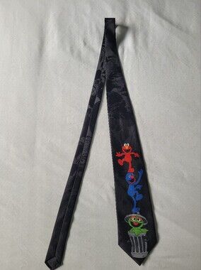 Sesame Street Necktie with Elmo & Cookie Monster Characters